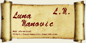 Luna Manović vizit kartica